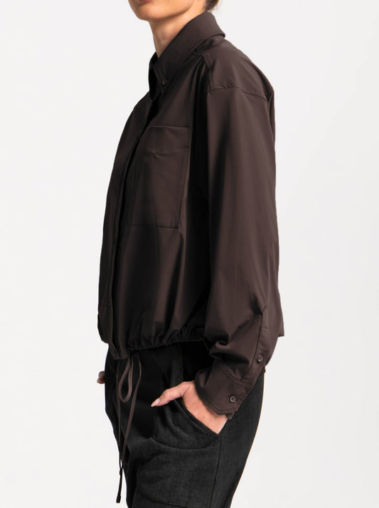 Image of Coats & Jackets. Productname: LOUNGE THE LABEL BELVI JACKET in Espresso colour by brand - Lounge