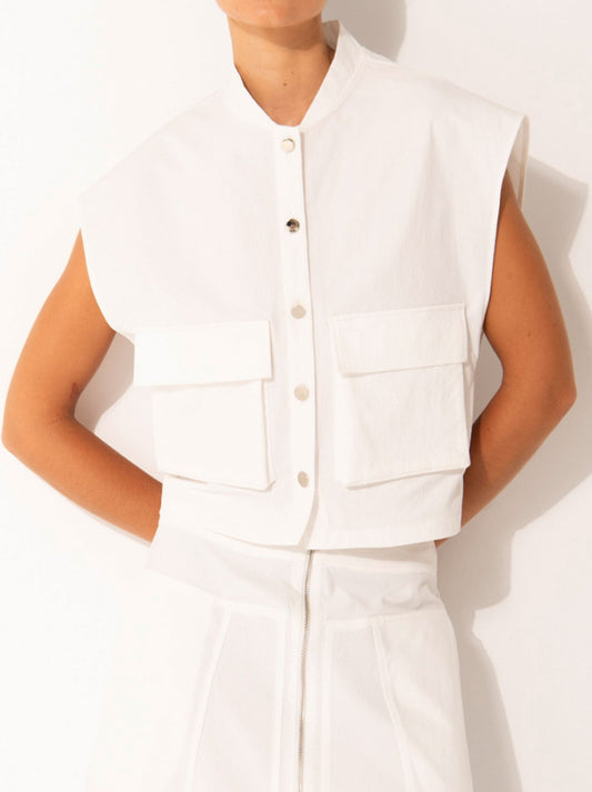 Image of Coats & Jackets. Productname: Lounge The Label Corfu Vest in White colour by brand - Lounge