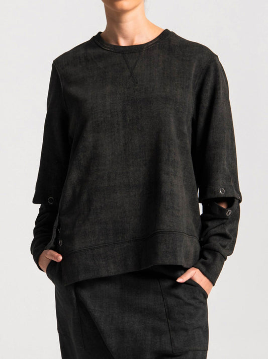 Image of a model wearing Tops. Productname: LOUNGE THE LABEL AMSTERDAM TOP in Stone colour by brand - Lounge