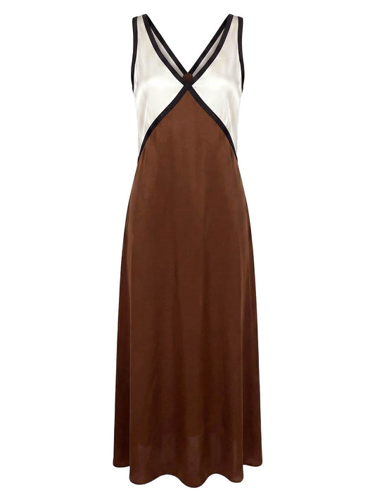 Image of Dresses. Product name - Lounge The Label Liku Dress in Rust Multi colour by brand - Lounge