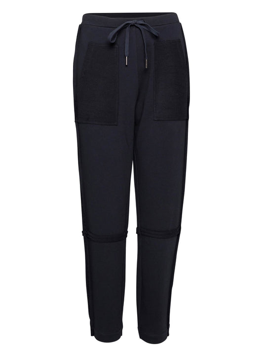Image of a model wearing Pants. Product name - LOUNGE THE LABEL MOSELLE PANT in Ink colour by brand - Lounge