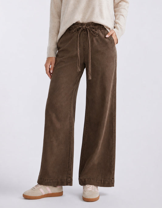 Image of Jeans. Product name - Lucia Tencel Denim Jean Chocolate in Chocolate colour by brand - Country Denim