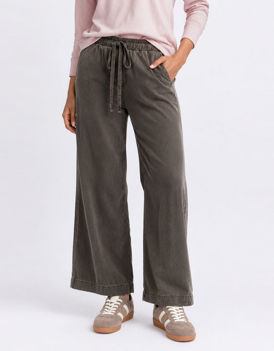 Image of Jeans. Product name - Lucia Tencel Denim Jean Khaki in Khaki colour by brand - Country Denim