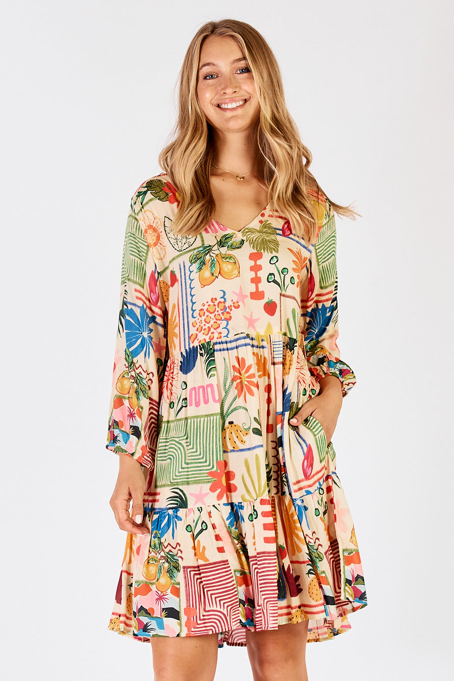 Image of Dresses. Productname: Lulalife Ellery Dress Cream in Cream colour by brand - Lulalife