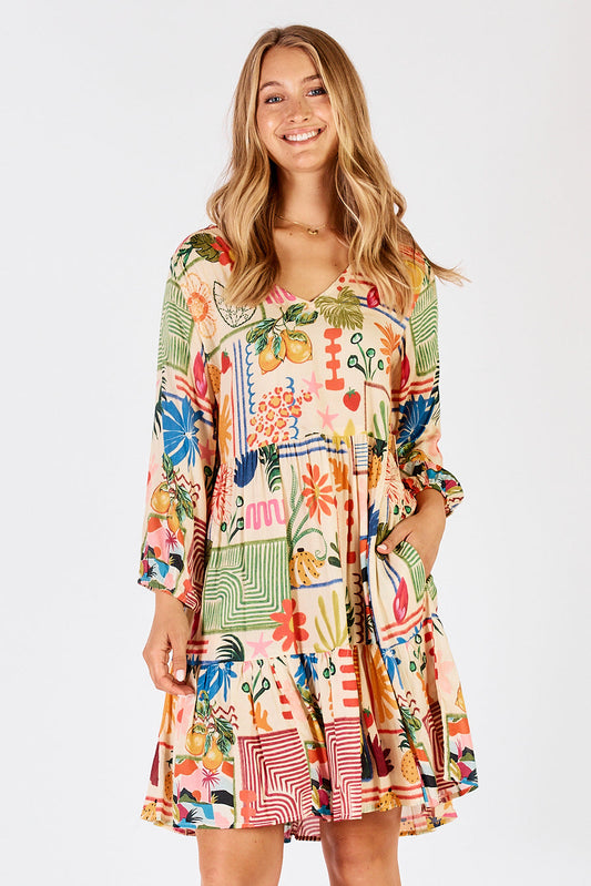 Image of Dresses. Productname: Lulalife Ellery Dress Cream in Cream colour by brand - Lulalife