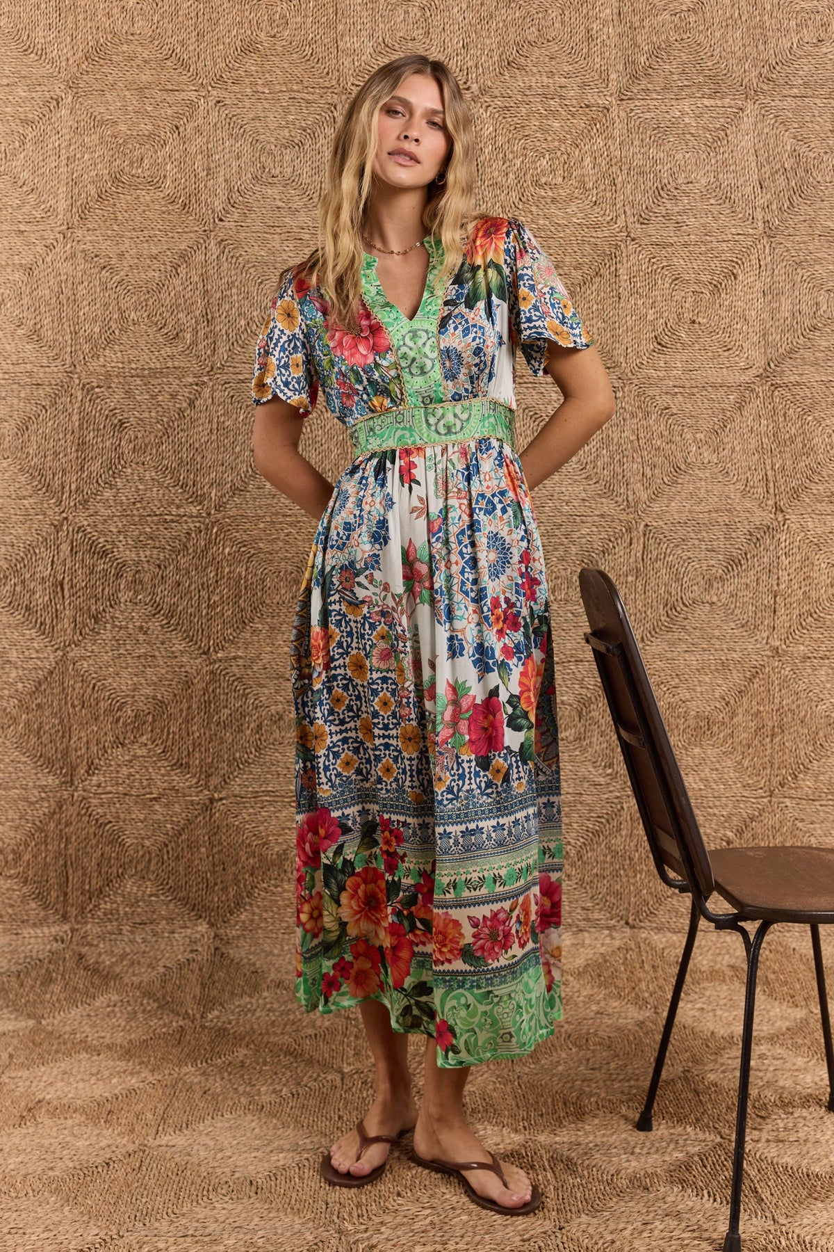 Image of Dresses. Product name - LulaSoul Miraval Midi Mint in Mint colour by brand - Lulasoul