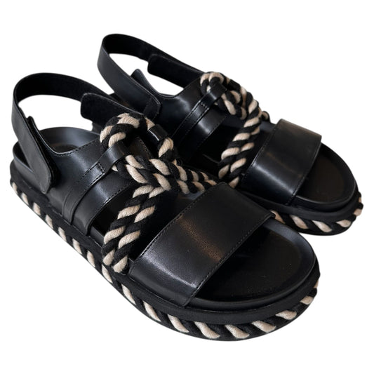 Walnut Melbourne Luna Sandal (Black)