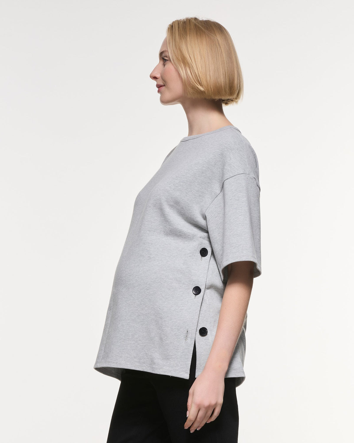 Soon Maternity Luna Button Cotton Top