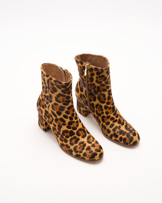 Walnut Melbourne Luna Leather Boot (Tan Leopard)
