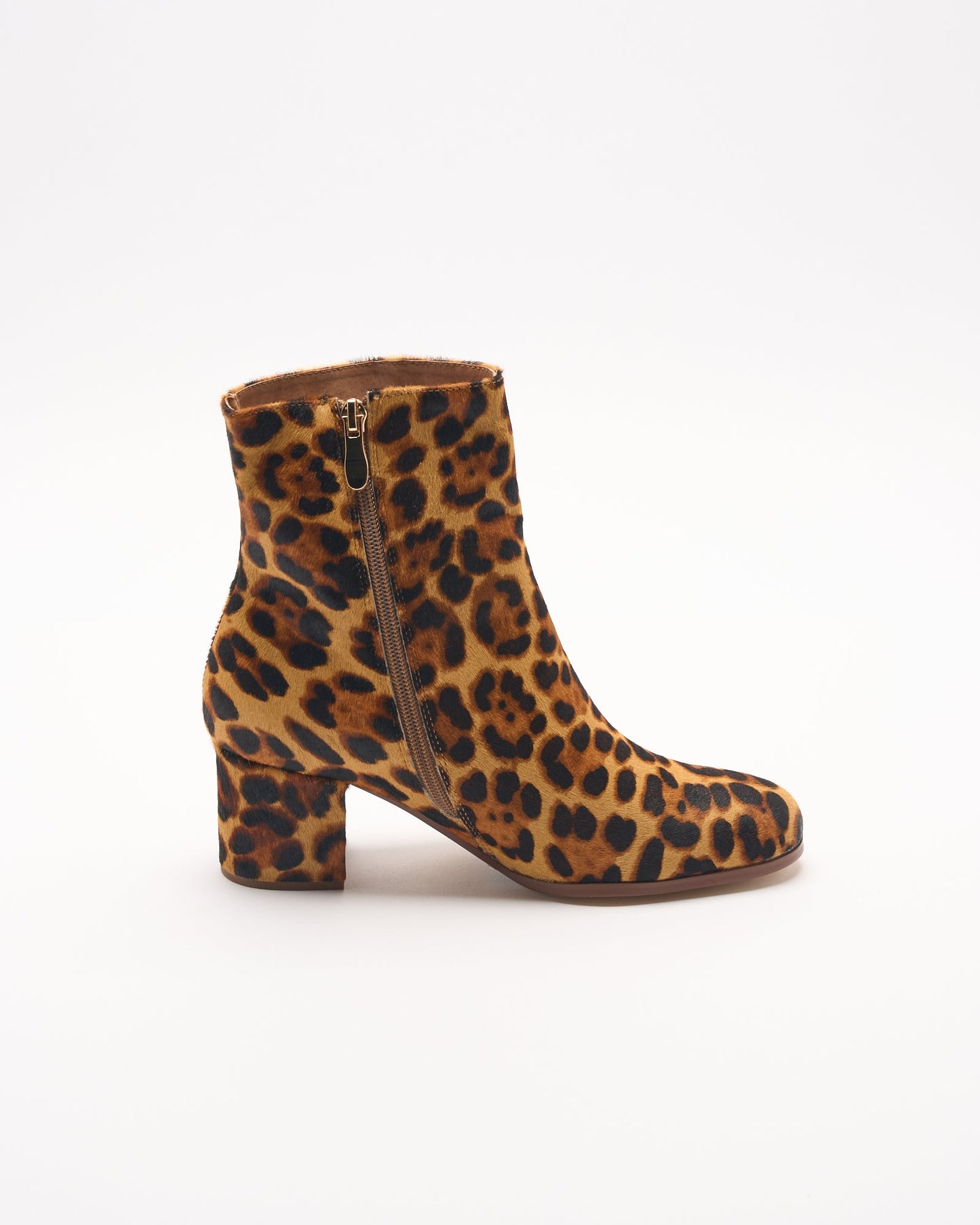 Walnut Melbourne Luna Leather Boot (Tan Leopard)