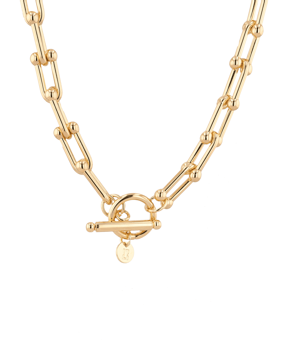 Image of Necklaces. Product name - Luxe Link Gold Chain Necklace in colour by brand - LAVANA
