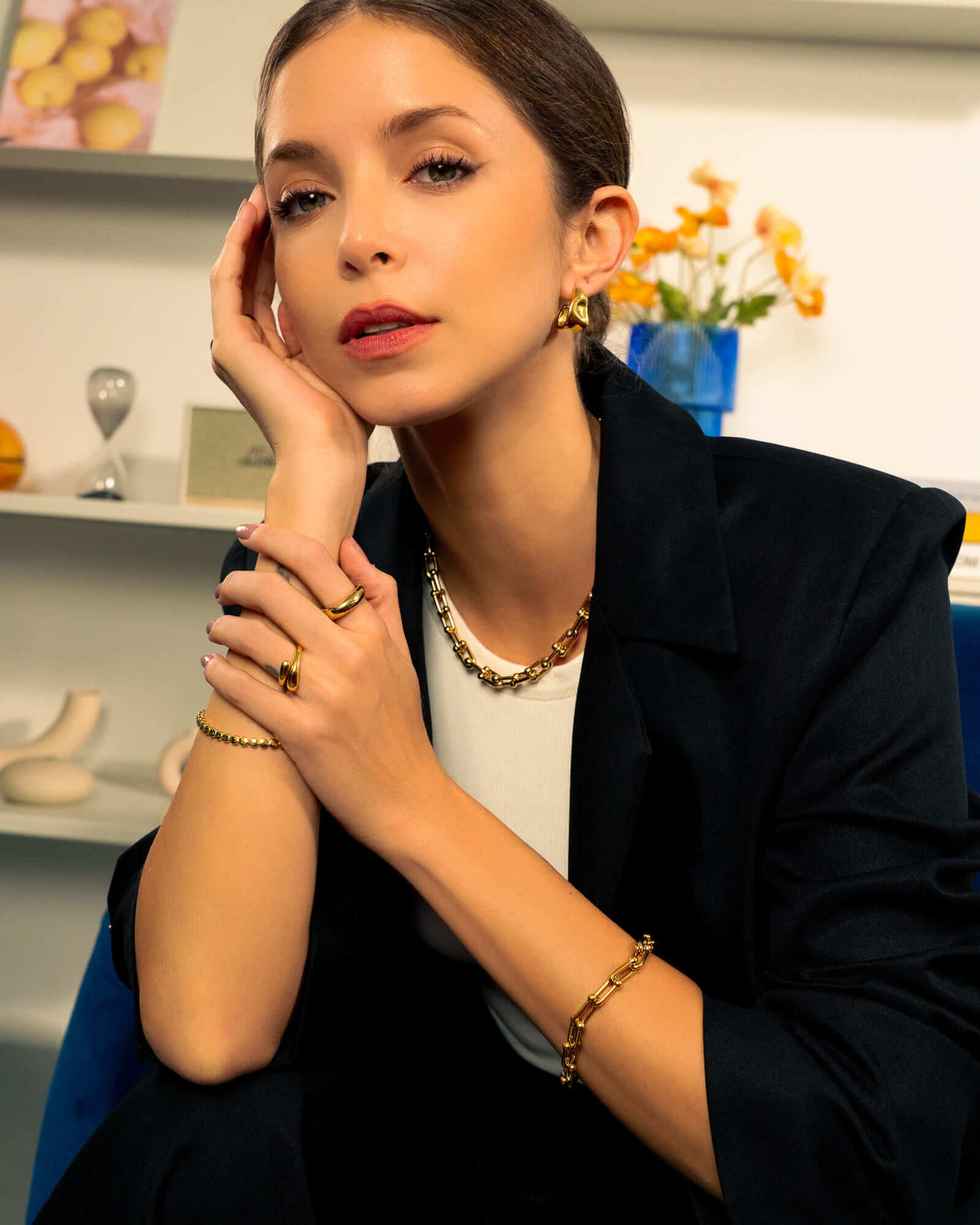 LAVANA Luxe Link Silver Chain Necklace