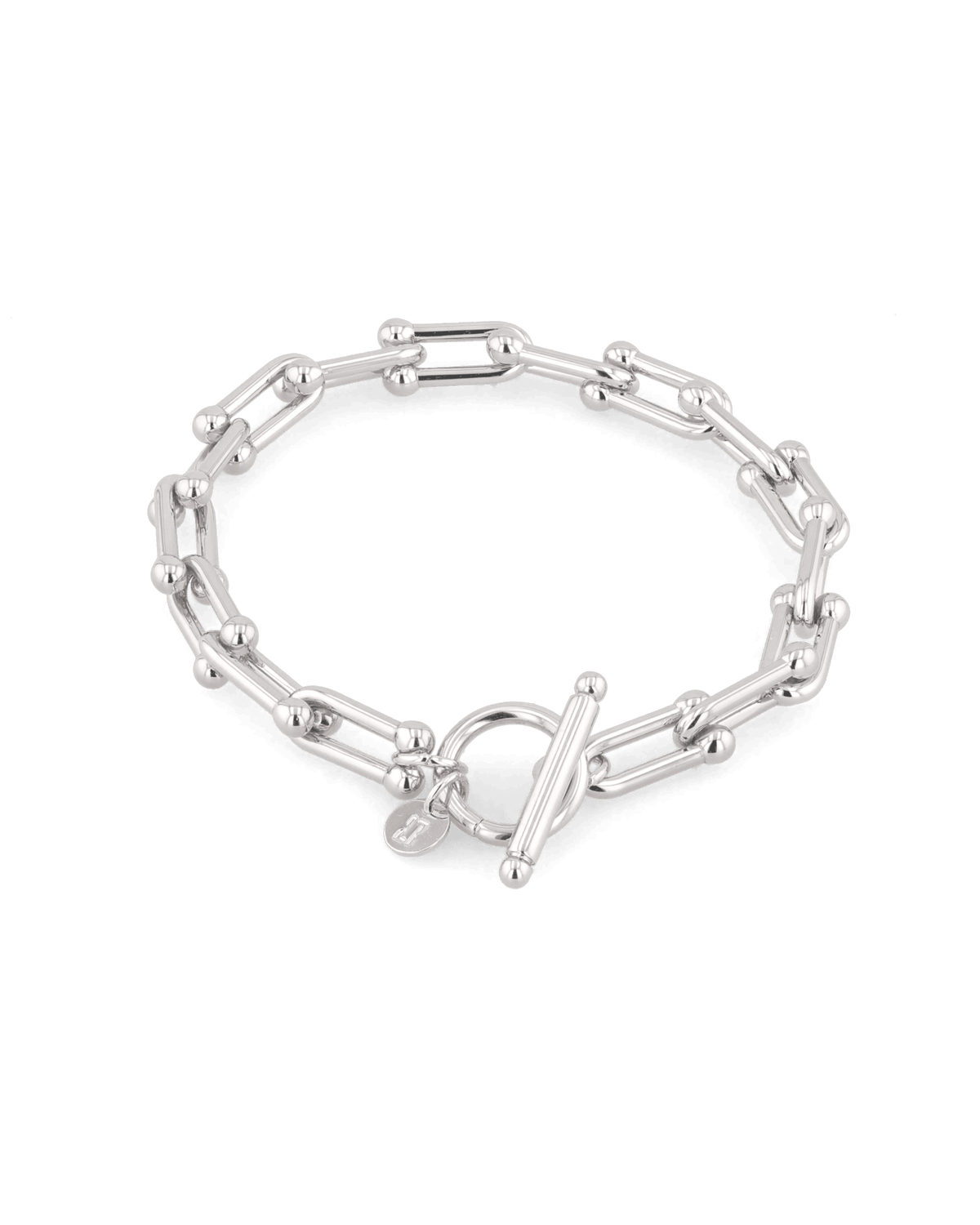 Image of Bracelets. Product name - Luxe Link Silver Bracelet in colour by brand - LAVANA