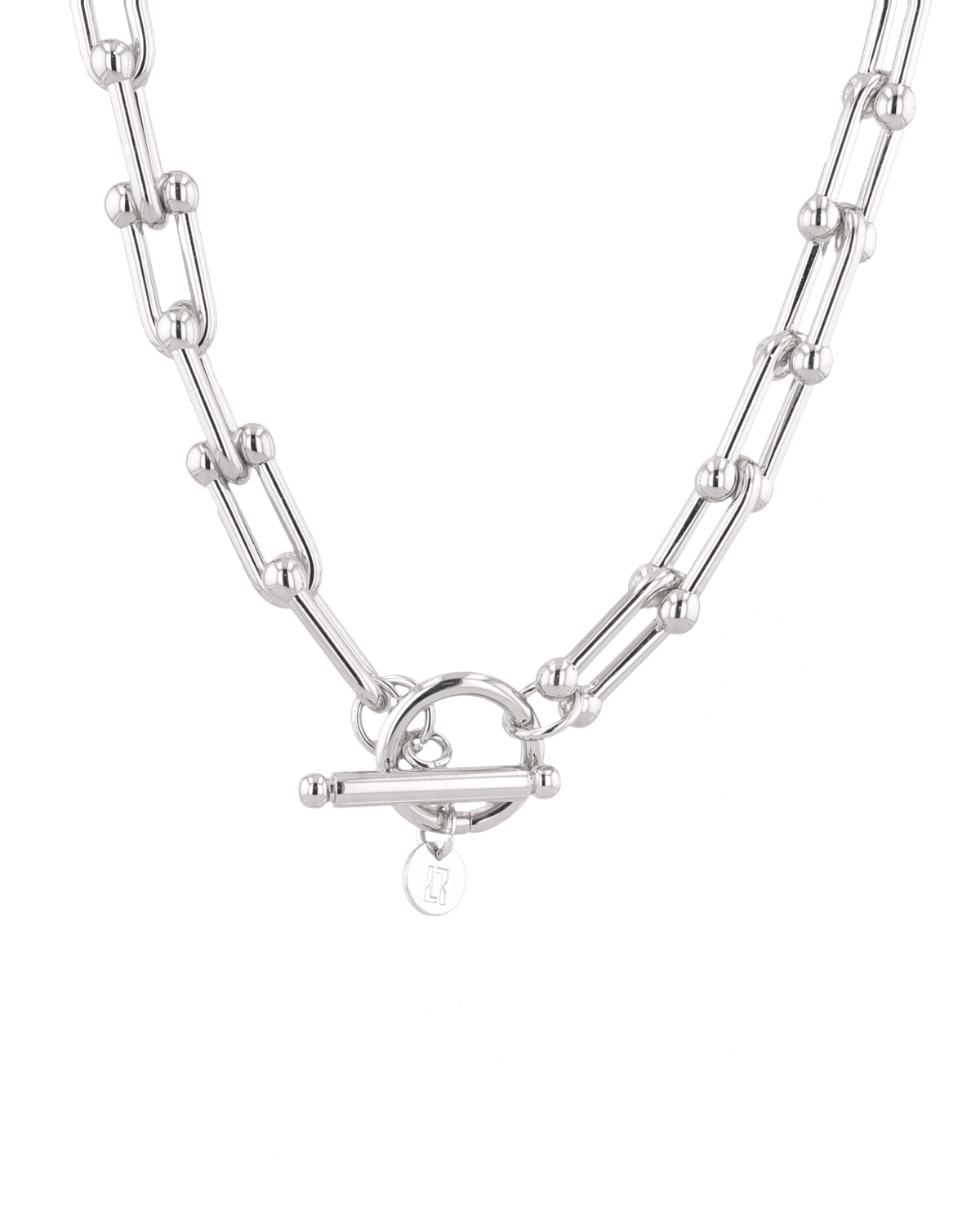 Image of Necklaces. Product name - Luxe Link Silver Chain Necklace in colour by brand - LAVANA