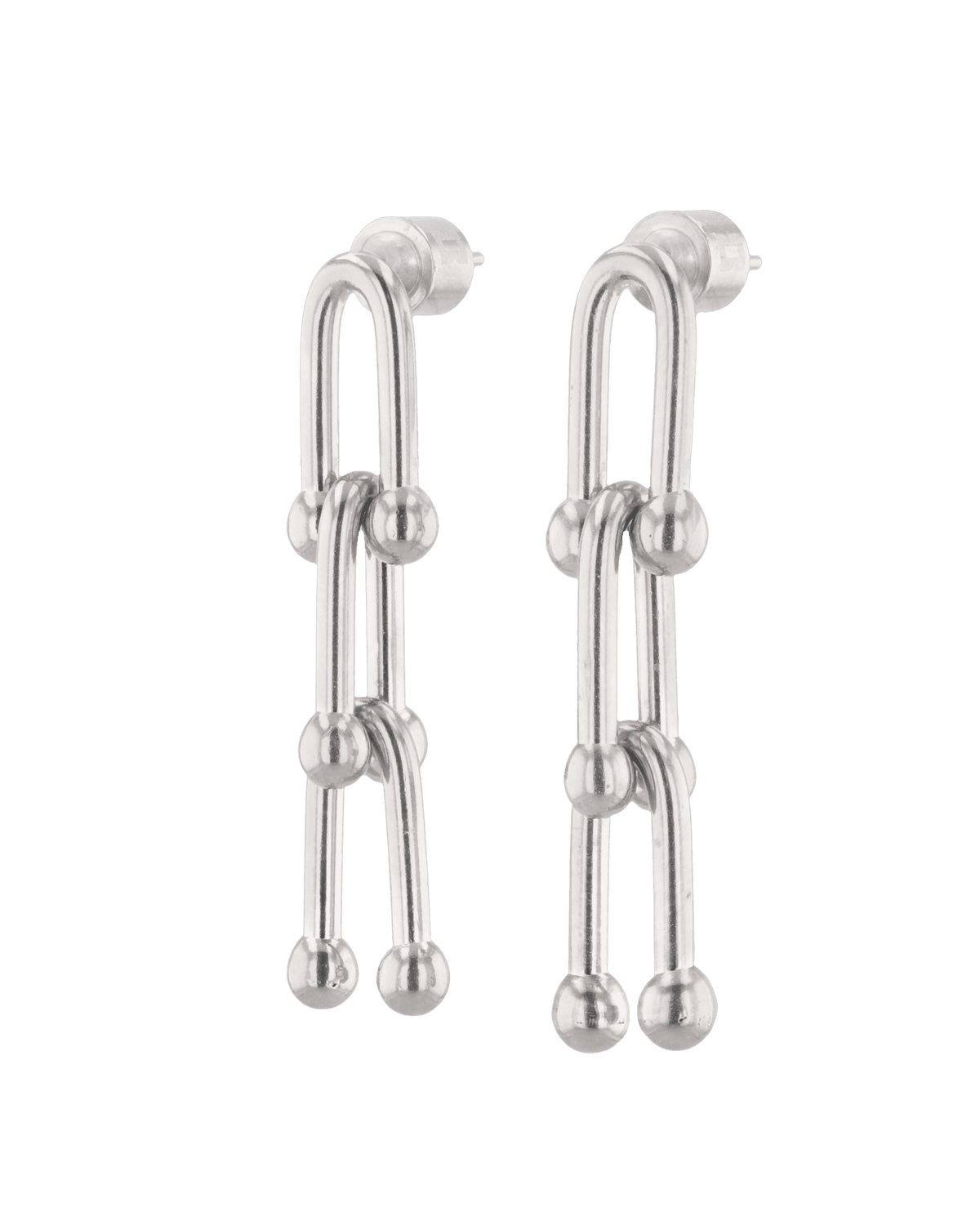 LAVANA Luxe Link Silver Earrings