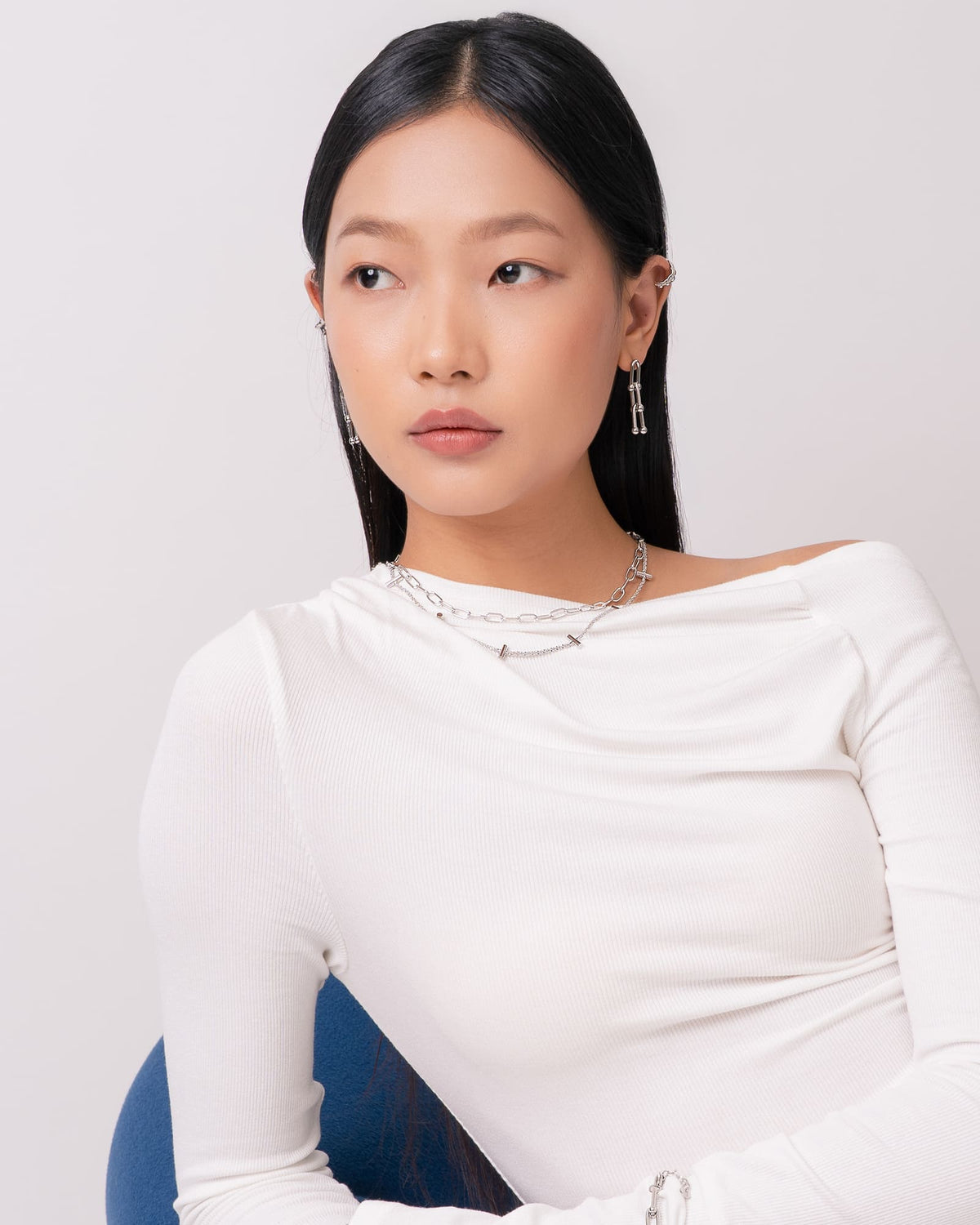 LAVANA Luxe Link Silver Earrings