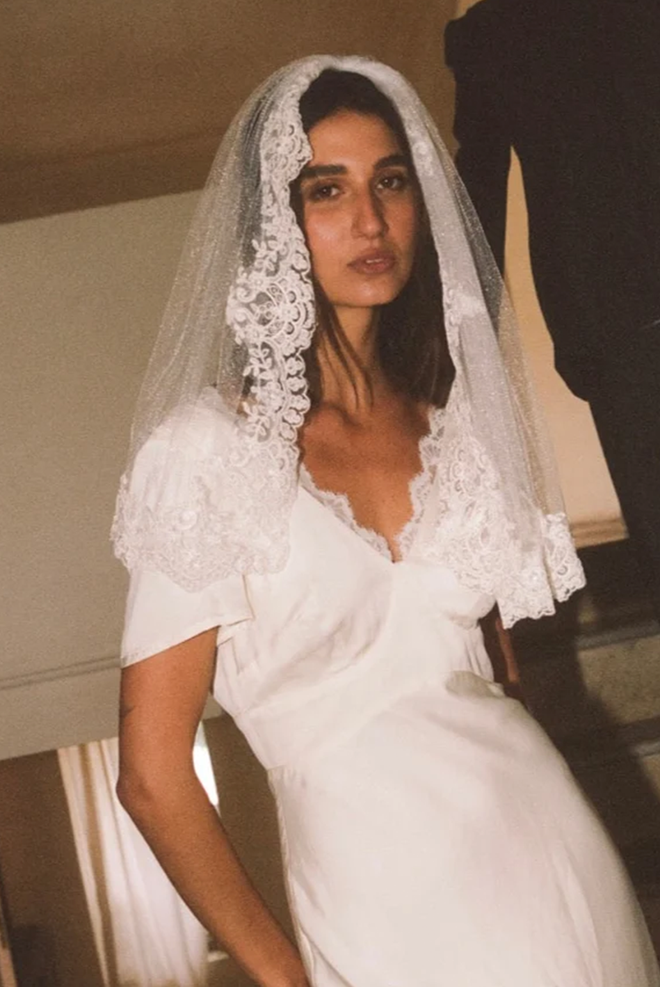 Image of Accessories. Product name - Florence Mini Veil in White colour by brand - MANNING CARTELL