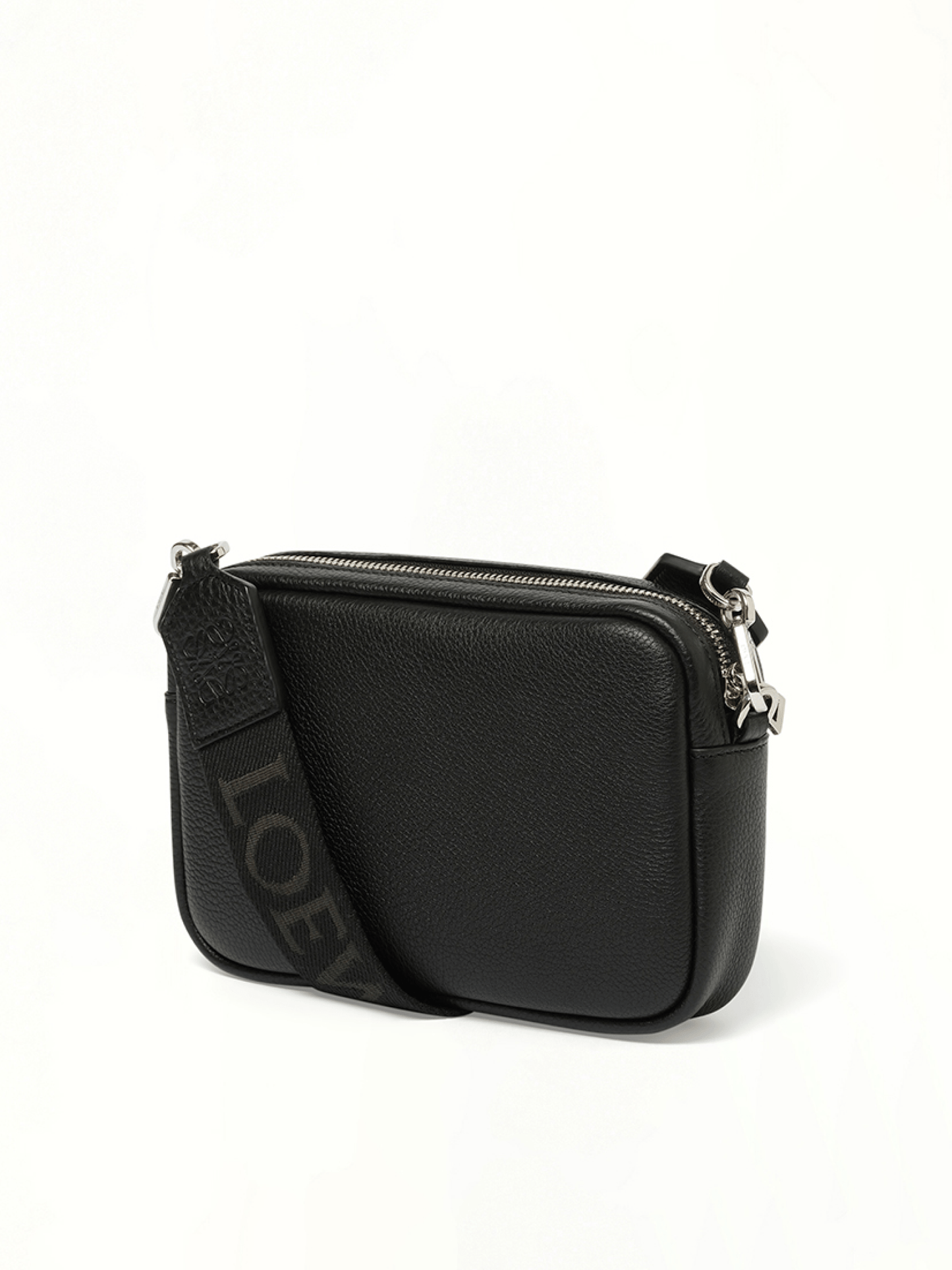 LOEWE Calfskin Pebble Messenger Small (Black)