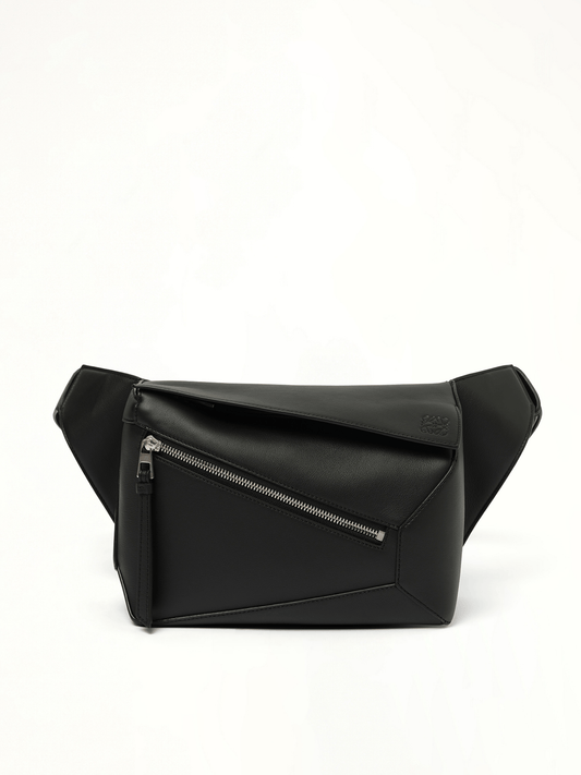 Image of Bags. Product name - Puzzle Edge Small Bumbag in Black colour by brand - LOEWE