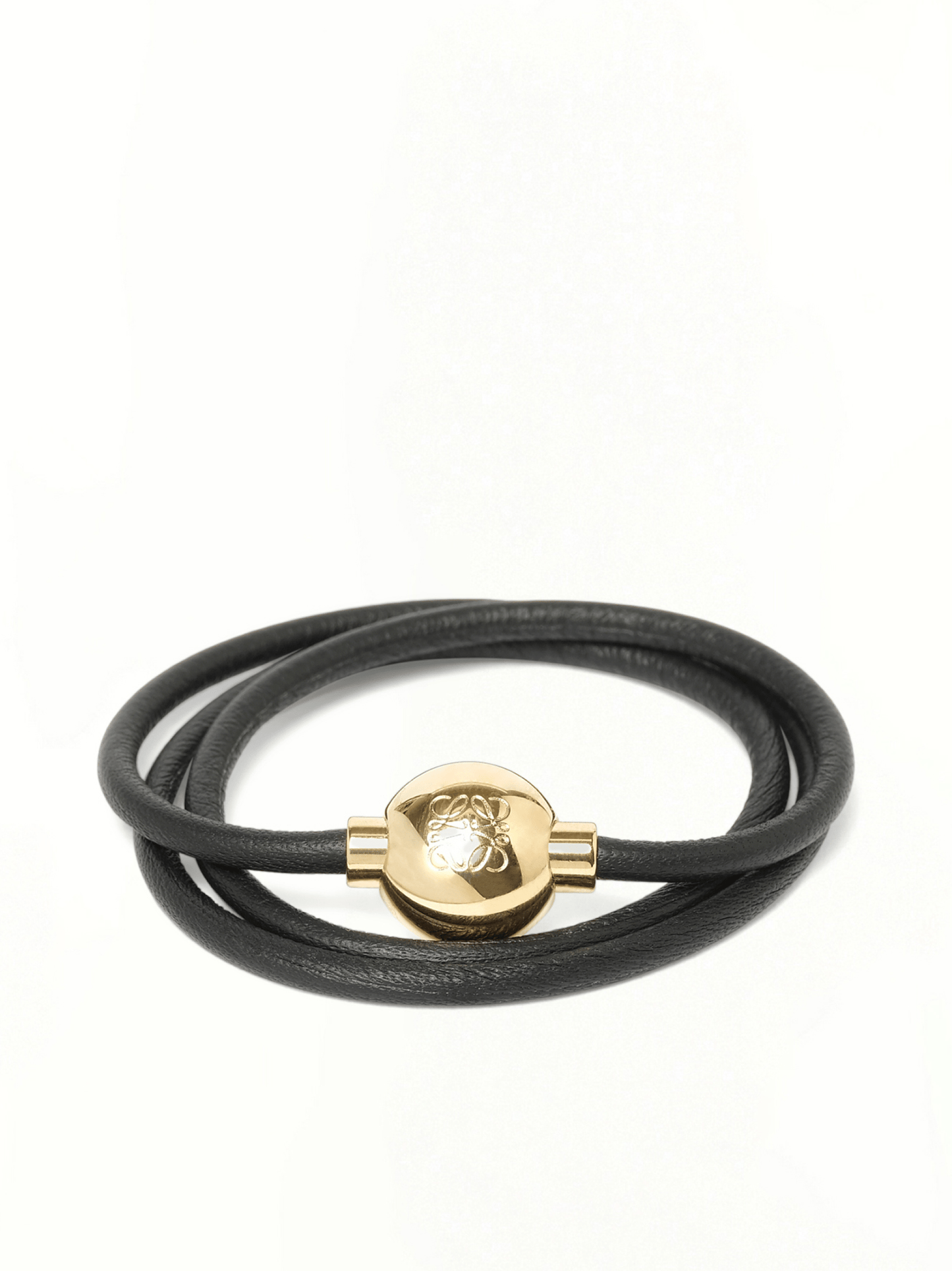 Image of Bracelets. Product name - New Pebble Bracelet in Black colour by brand - LOEWE