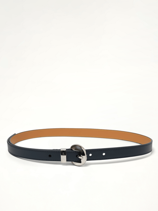 Image of Belts. Product name - Pebble 2cm Belt in Navy colour by brand - LOEWE