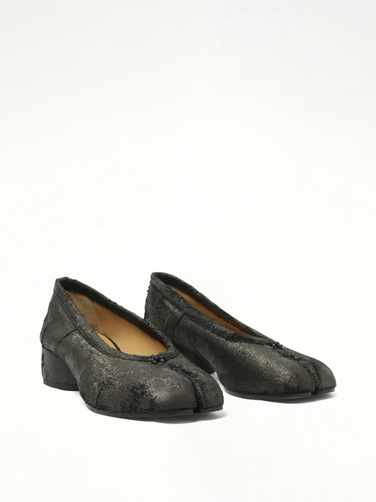 MAISON MARGIELA Crackling New Tabi Ballerina H30 (Black)