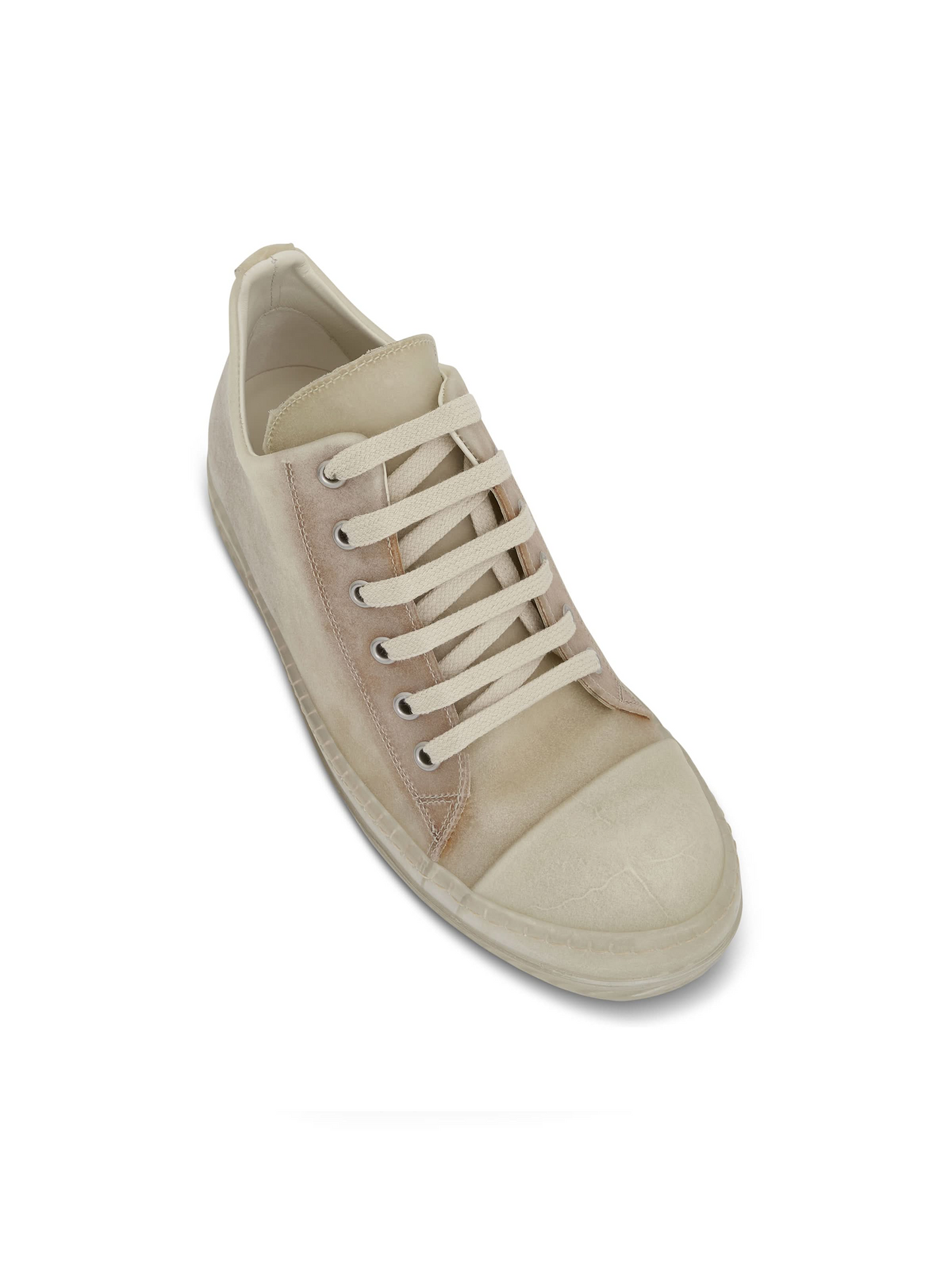 RICK OWENS Low Leather Sneakers (Natural)