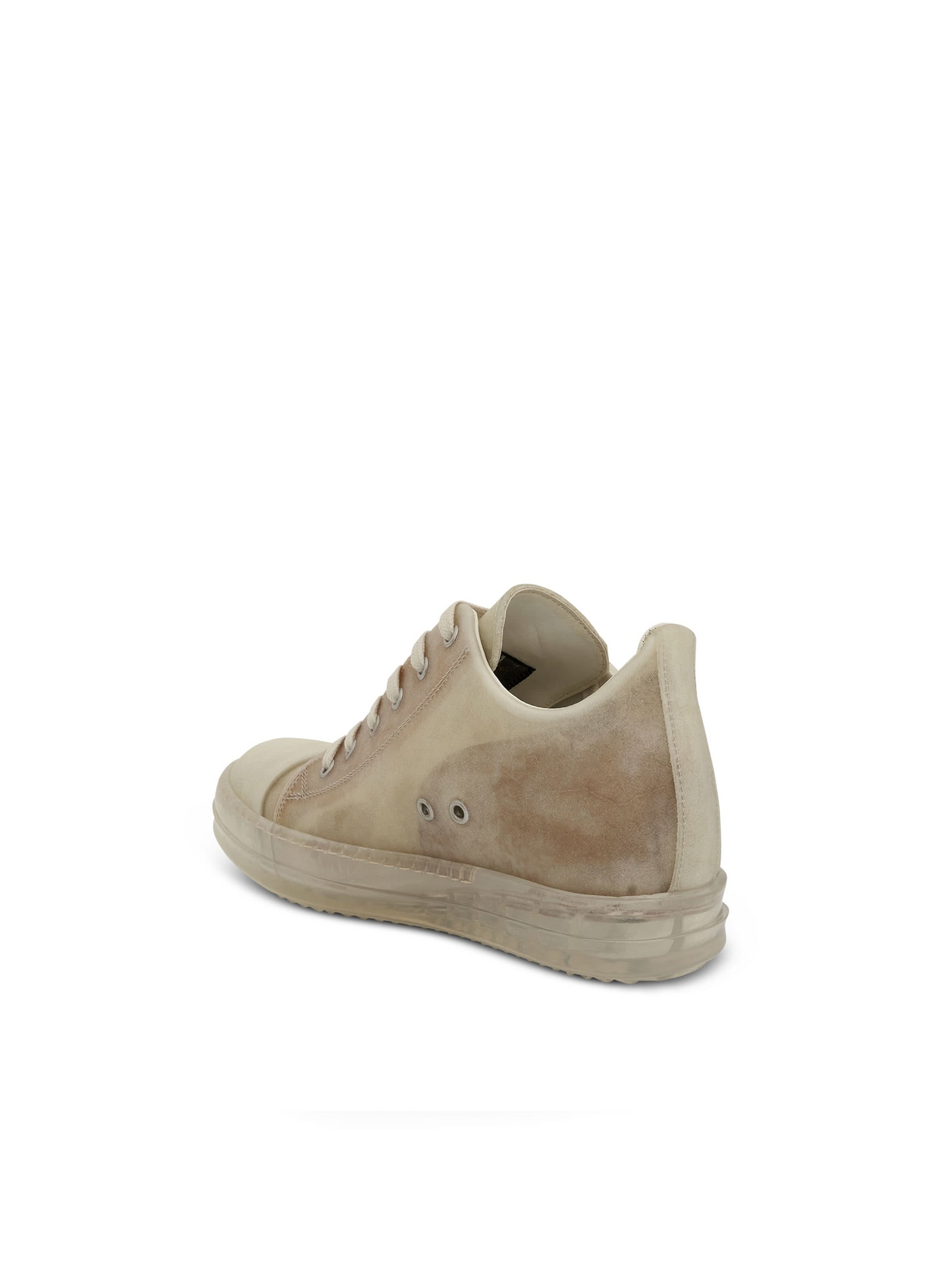 RICK OWENS Low Leather Sneakers (Natural)