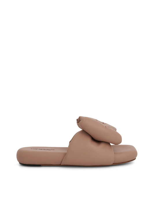 OFF-WHITE Nappa Bow Padded Slipper (Beige)