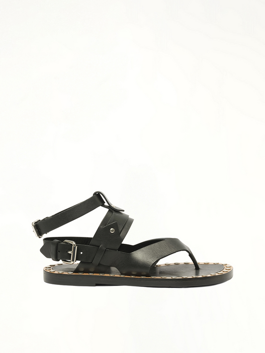 Image of Sandals. Productname: ISABEL MARANT Justy Sandals in Black colour by brand - ISABEL MARANT