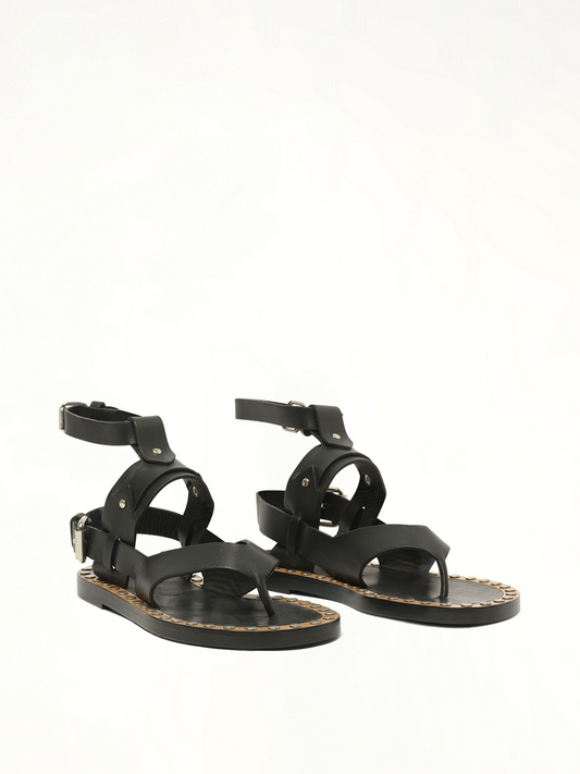 ISABEL MARANT Justy Sandals (Black)