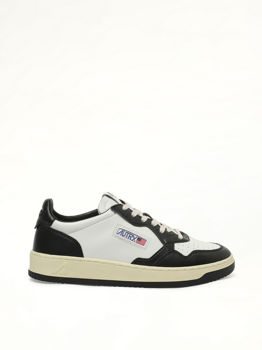 Image of Sneakers. Product name - Medalist Low Bicolour Sneakers in White colour by brand - AUTRY