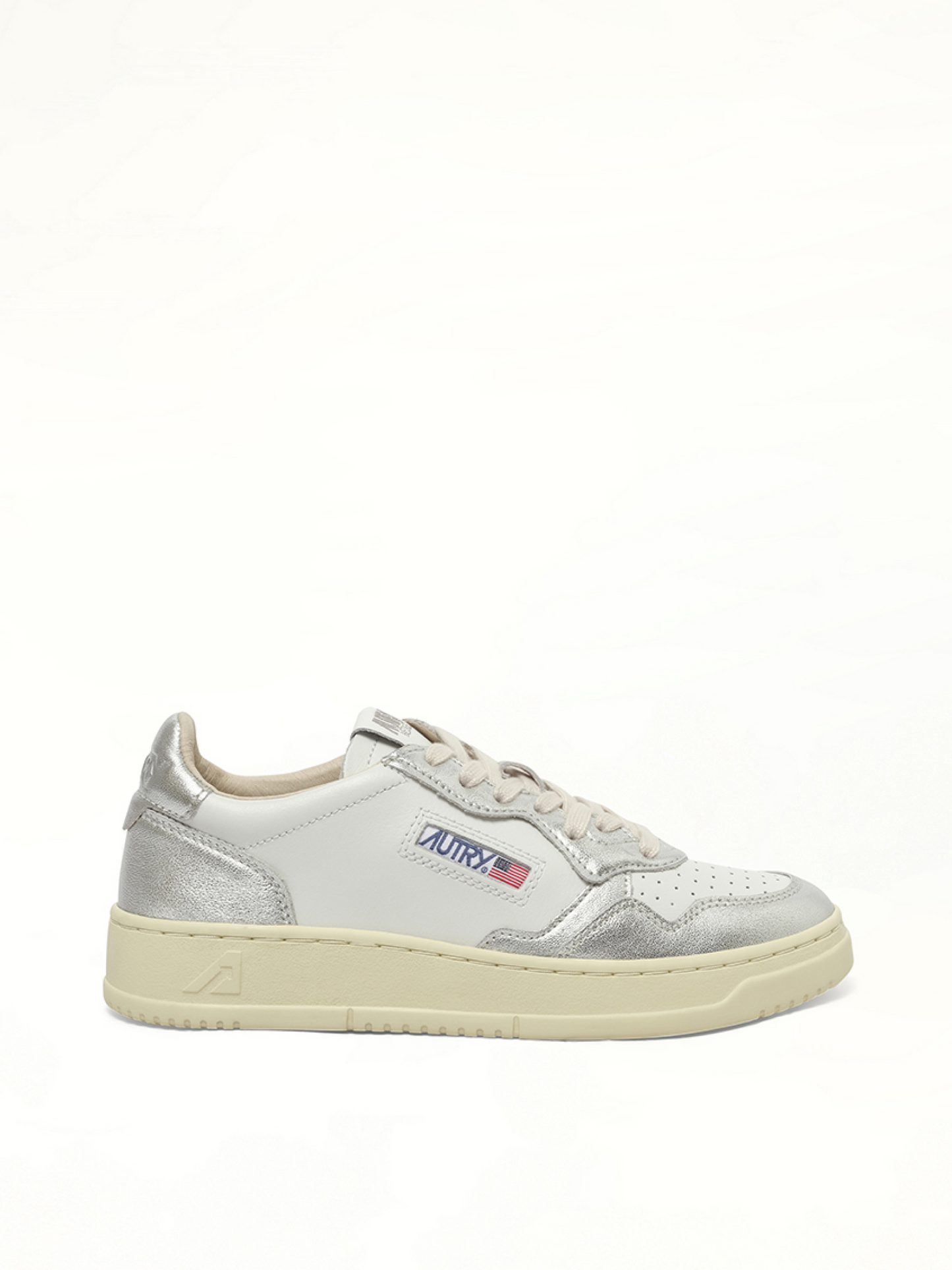 Image of Sneakers. Product name - Medalist Low Bicolour Sneakers in White colour by brand - AUTRY