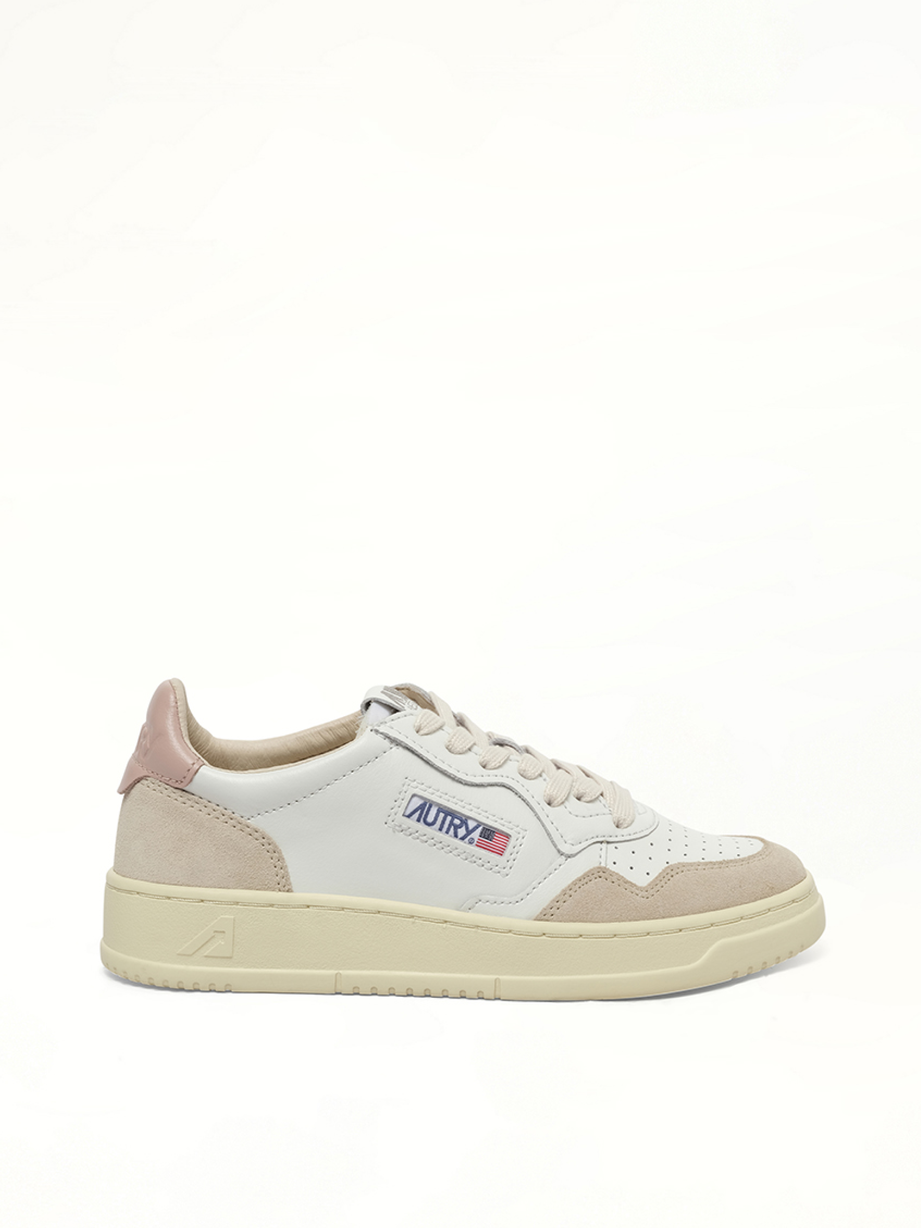 Image of Sneakers. Product name - Medalist Low Sneakers in White colour by brand - AUTRY