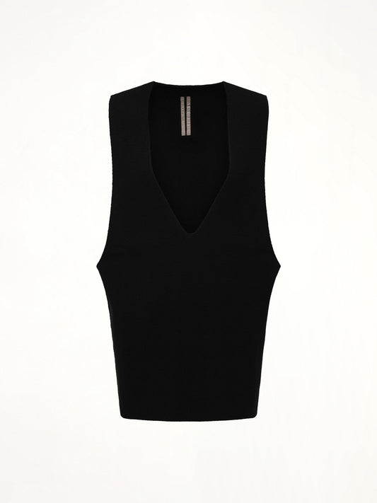 RICK OWENS V Tank Sweater (Black)