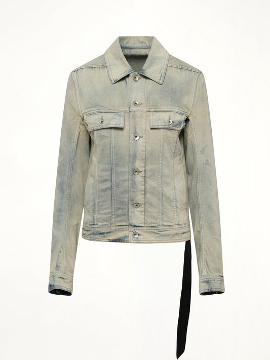 RICK OWENS DRKSHDW Trucker Worker Jacket (Blue)
