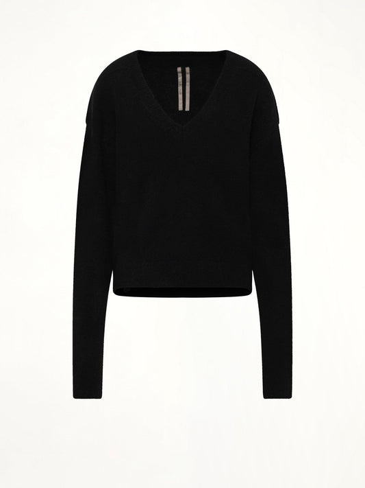 RICK OWENS Tommy V Neck Sweater (Black)