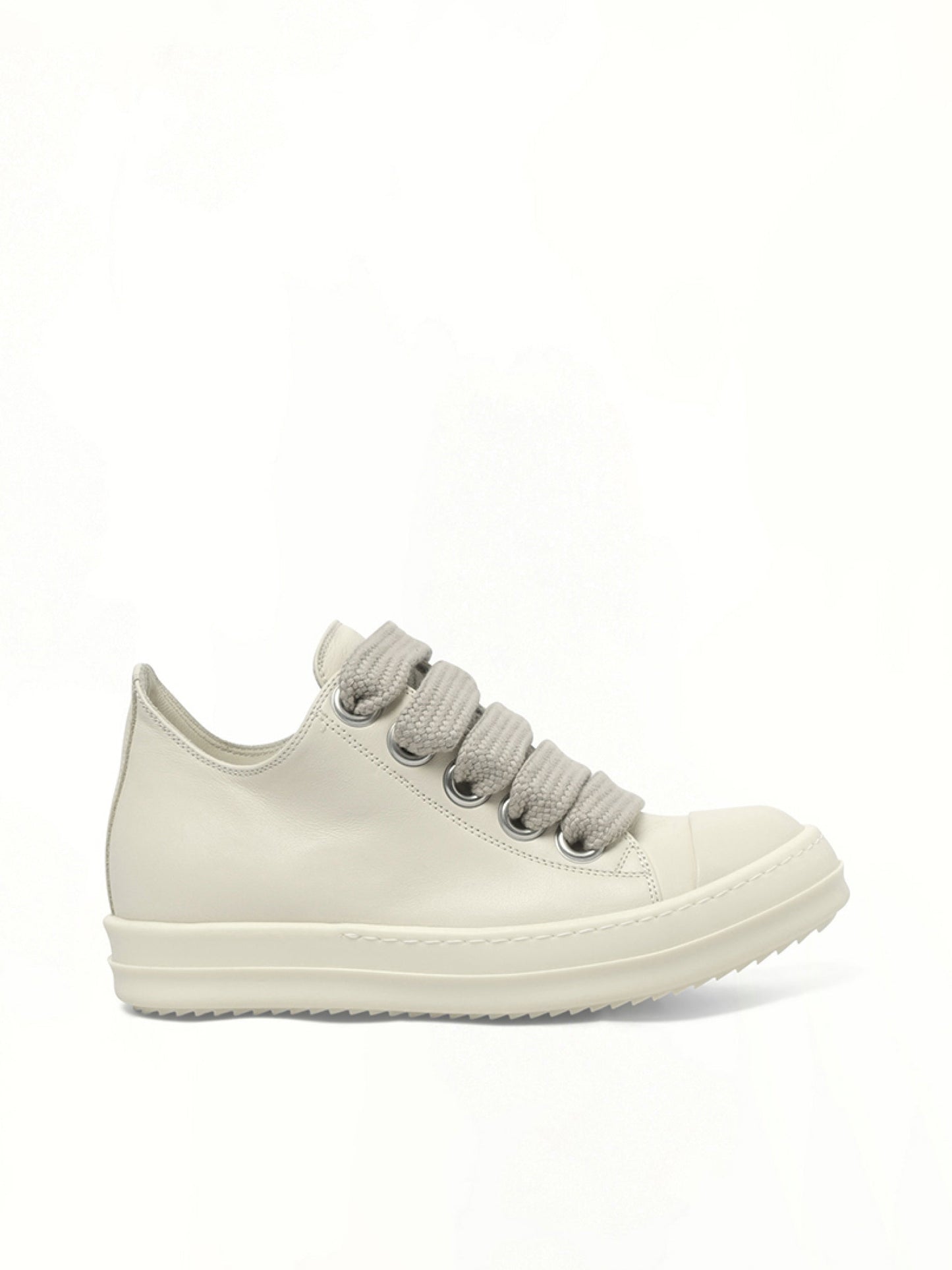 Image of Sneakers. Product name - Jumbolace Low Sneaks in White colour by brand - RICK OWENS