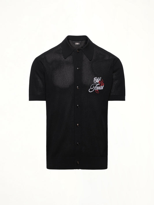 AMIRI Club Amiri Crochet Shirt (Black)