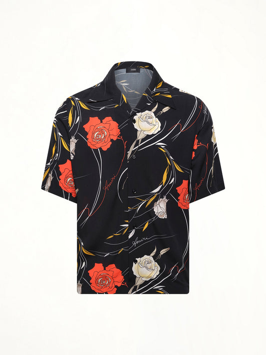 AMIRI Floral Camp Shirt (Black)