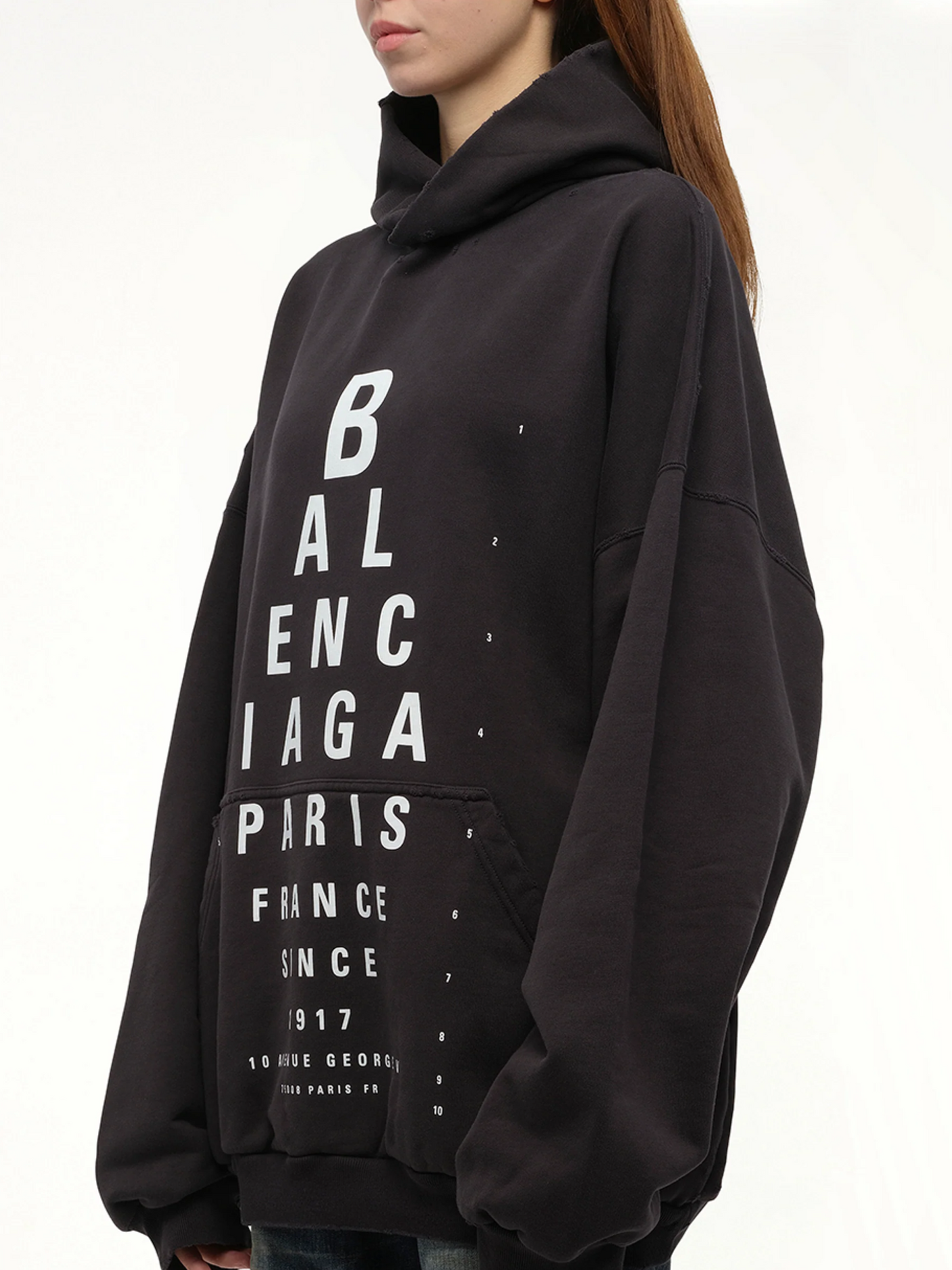 BALENCIAGA Eye-Test Large Fit Hoodie (Black)
