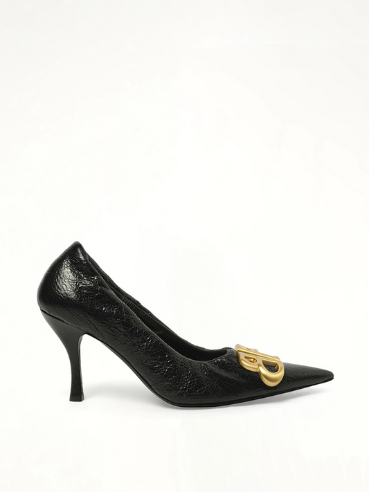 Image of Shoes. Productname: BALENCIAGA Monaco Pump BB H90 in Black colour by brand - BALENCIAGA