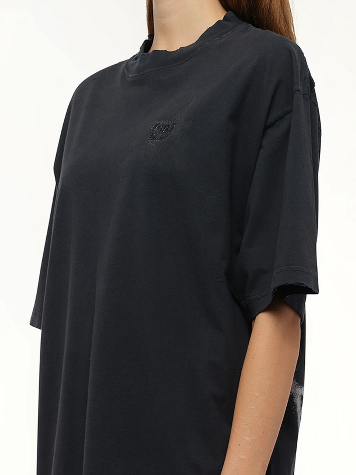 BALENCIAGA Nail Polish Medium Fit T-Shirt (Black)