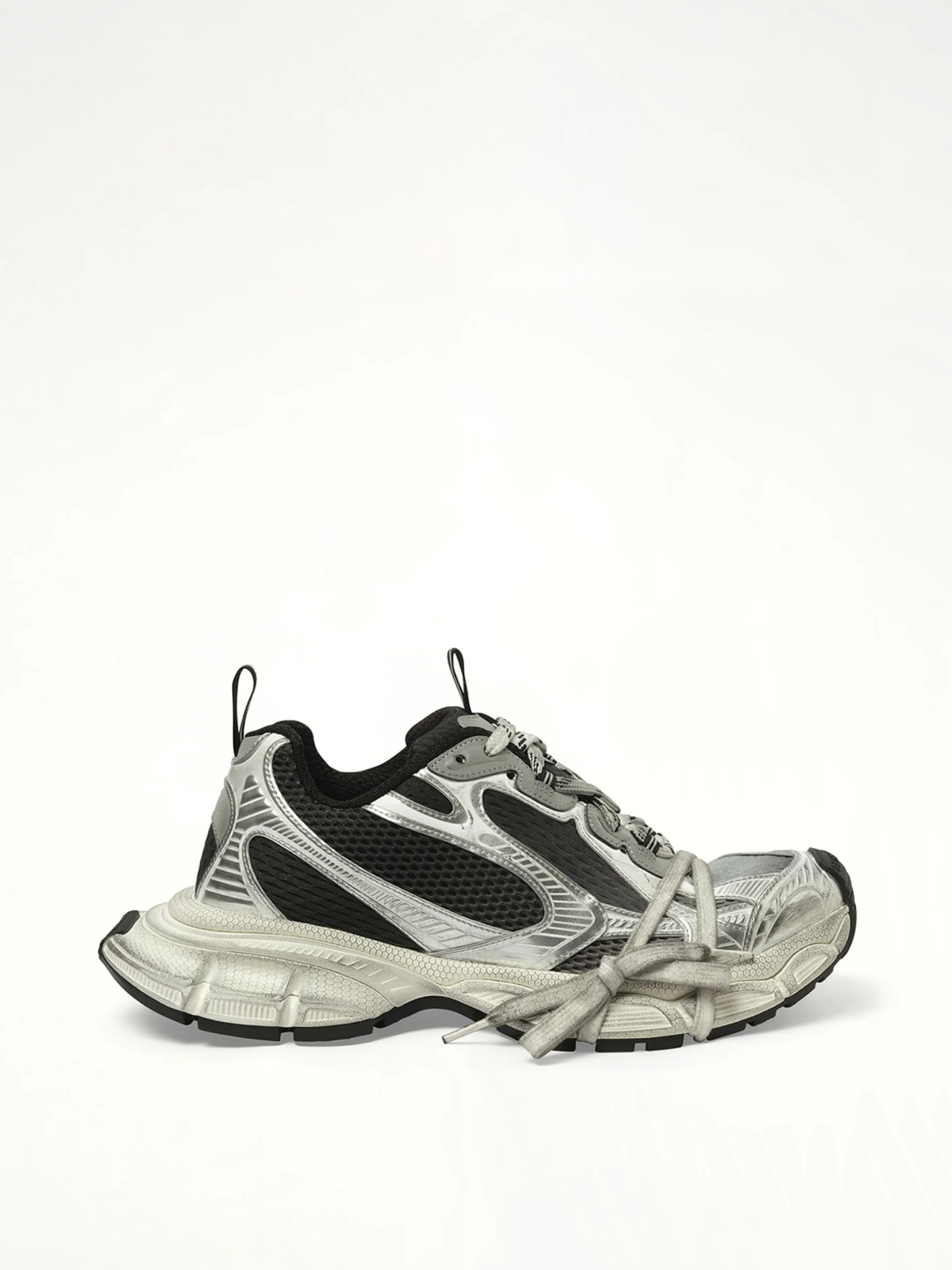 Image of Sneakers. Productname: BALENCIAGA 3XL Toe Spray Sneaker in Black colour by brand - BALENCIAGA