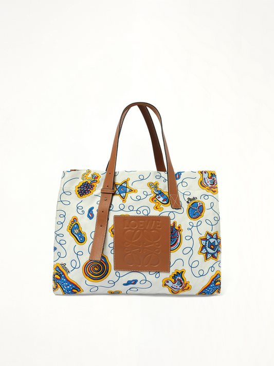 Image of Bags. Productname: LOEWE Loewe x Paula Print Tote in White colour by brand - LOEWE