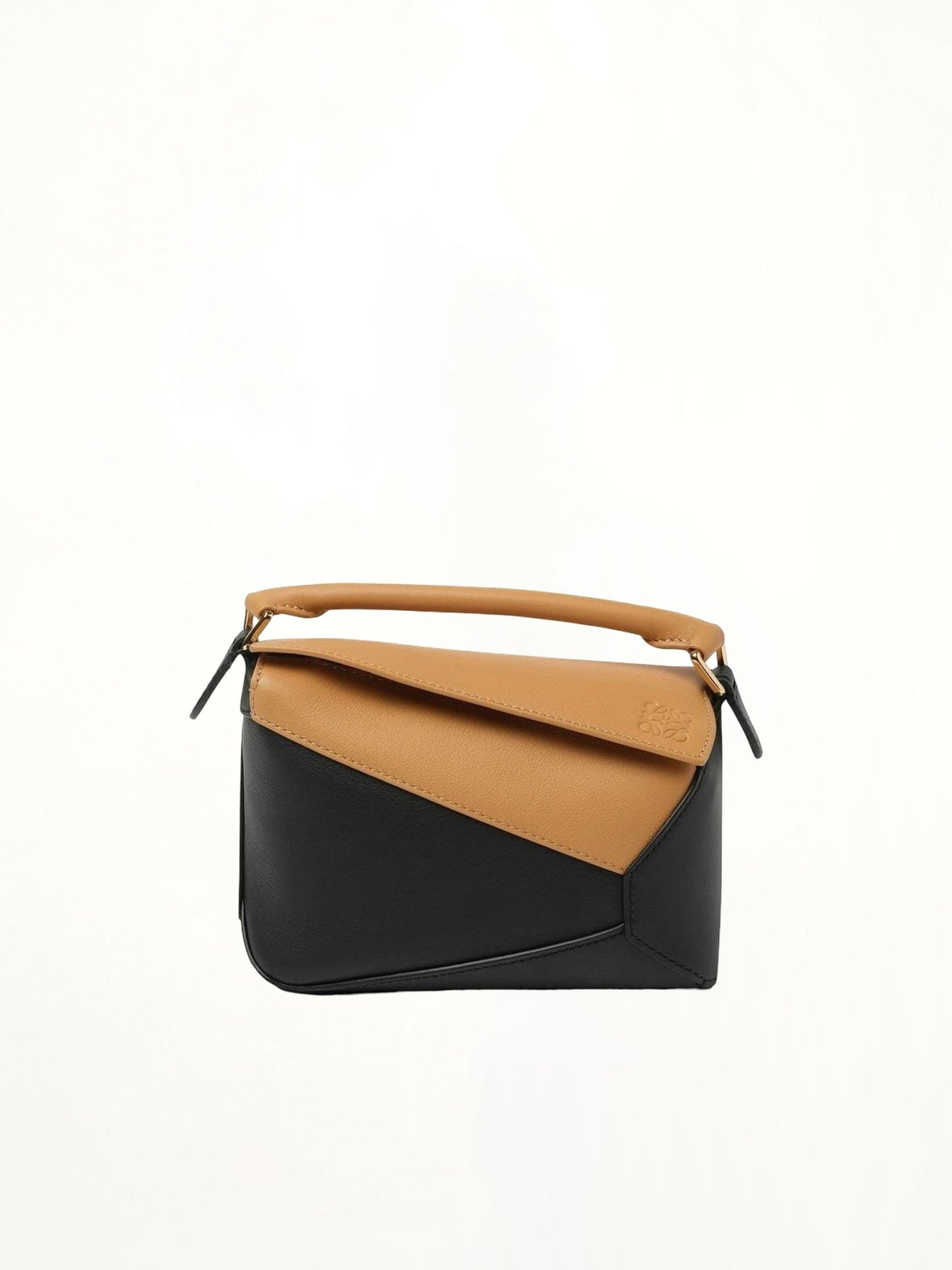 Image of Bags. Product name - Puzzle Edge Mini Bicolour in Brown colour by brand - LOEWE