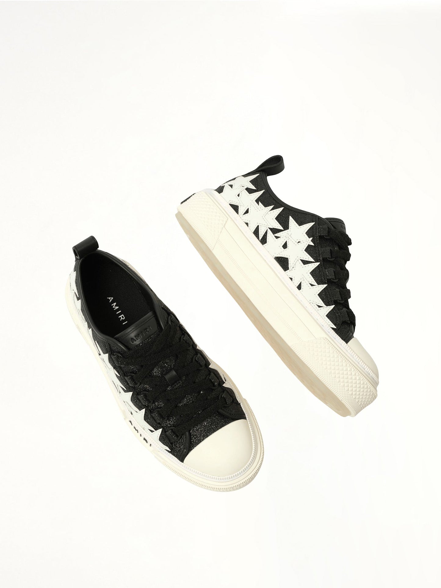 AMIRI Glitter Stars Court Low Sneaker (Black)