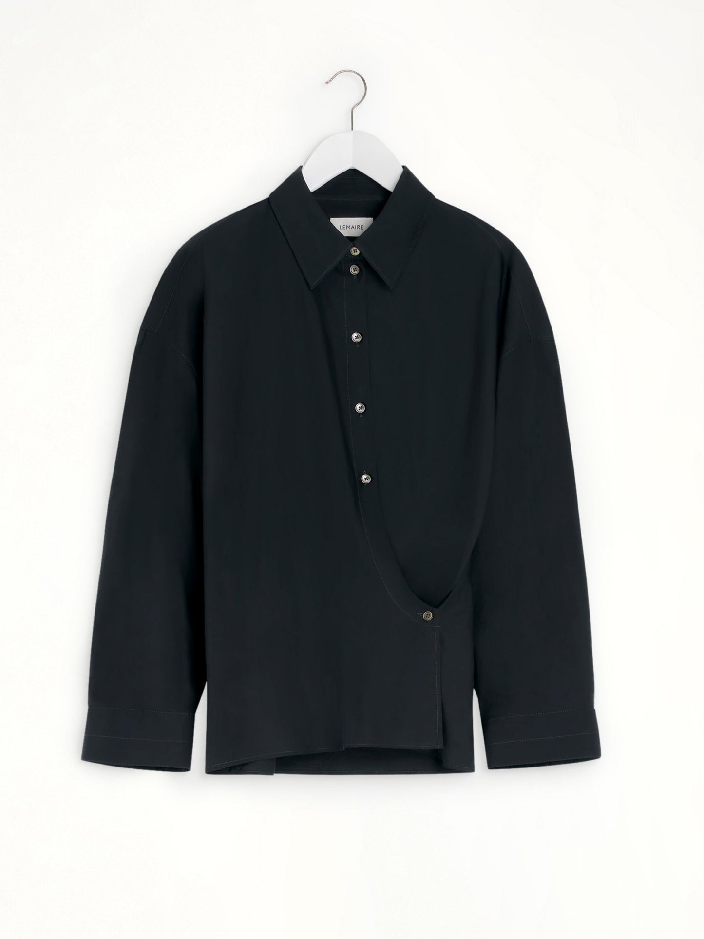 LEMAIRE Straight Collar Twisted Shirt (Navy)