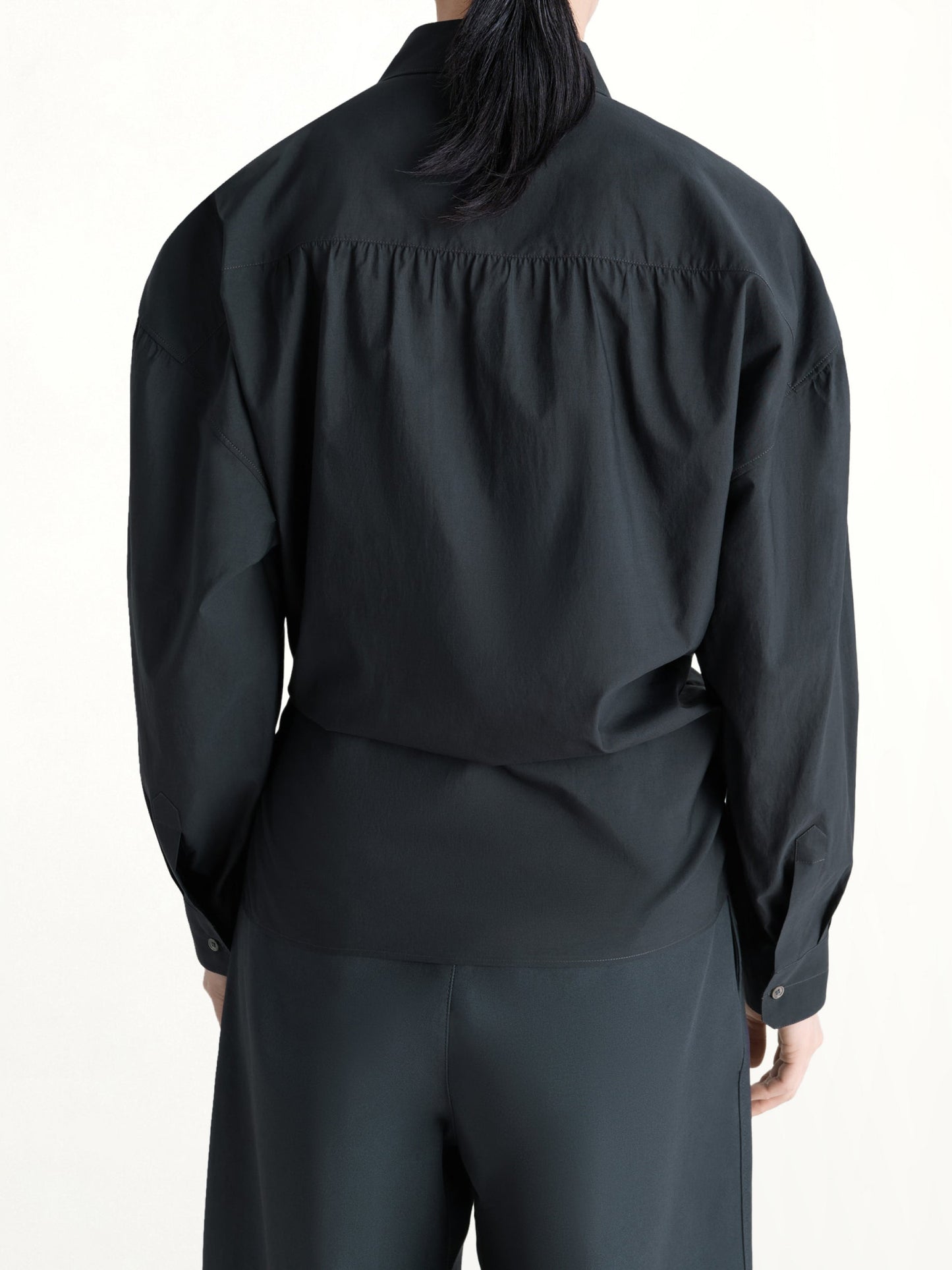 LEMAIRE Straight Collar Twisted Shirt (Navy)