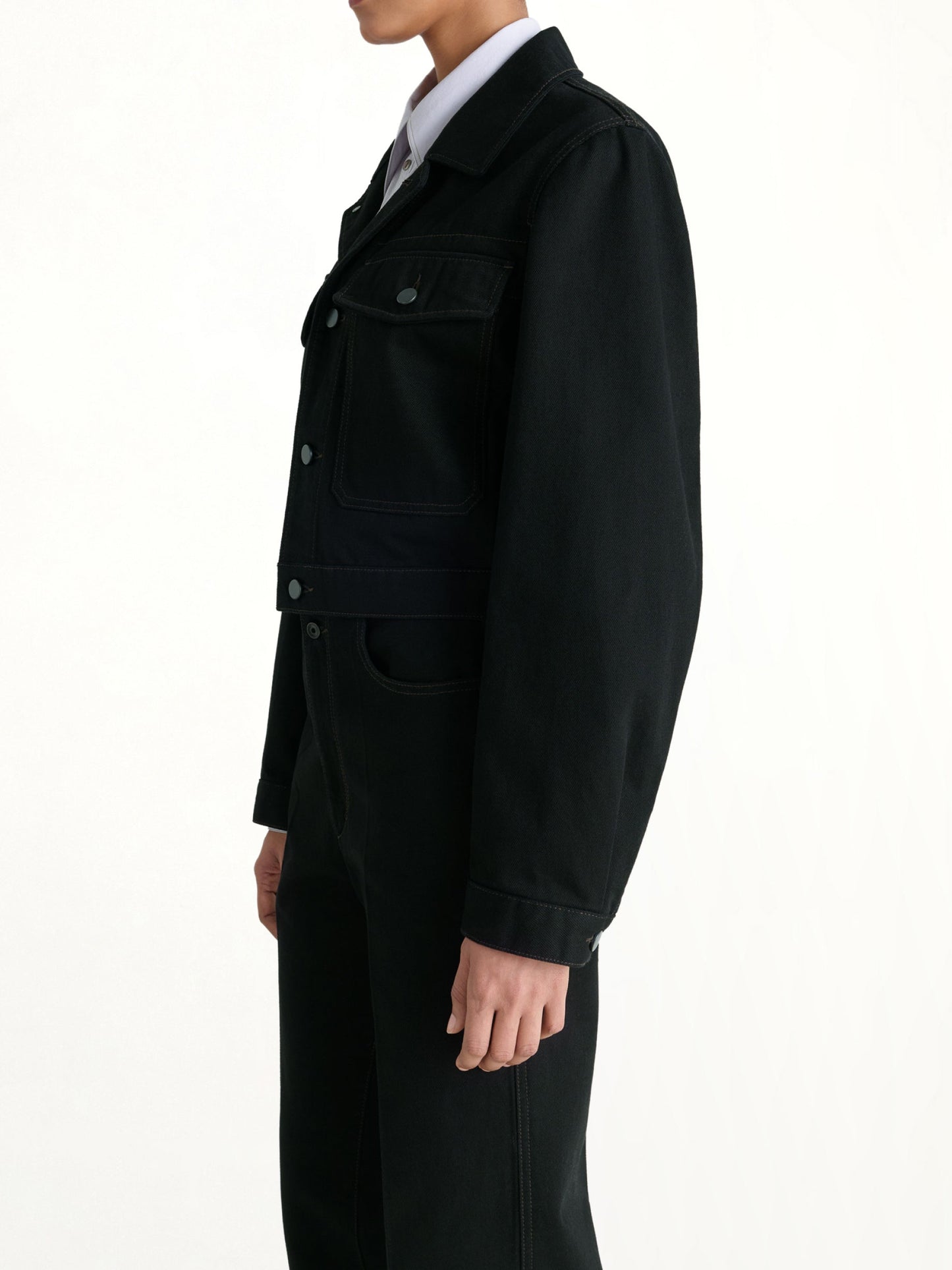 LEMAIRE Cropped Blouson (Black)